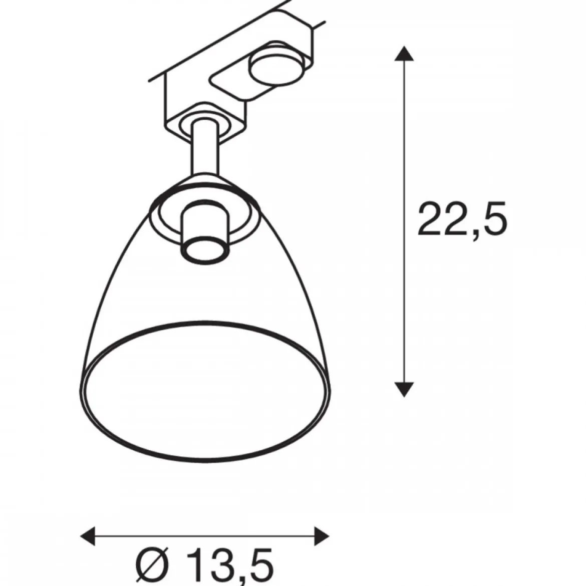 SLV 1006158 PARA CONE GL GU10 3-Phasen Spot weiß transparent