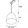 SLV 1009141 PARA CONE 14 Pendelleuchte für 3-Phasen System GU10 Aluminium