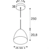 SLV 1008131 PARA CONE 30 Pendelleuchte schwarz gold E27