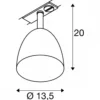 SLV 1009138 PARA CONE 14 1-Phasen System Leuchte GU10 Aluminium