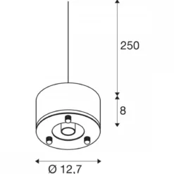 SLV 1005215 PARA DOME E27 Pendelleuchte grau