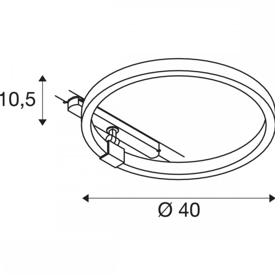 SLV 1004770 3Phasen System Leuchte One 40 Track Dali weiß 3000K