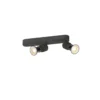 SLV 1008233 PURI 2.0 Basic Wand- und Deckenleuchte 2-flammig ohne Schirm schwarz GU10