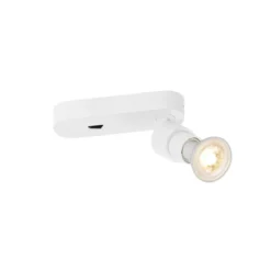 SLV 1008230 PURI 2.0 Basic Wand- und Deckenleuchte 1-flammig Schalter ohne Schirm weiß GU10