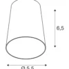 SLV 1008377 PURI 2.0 Cone Leuchtenschirm 6.5cm aluminium