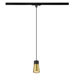 SLV 1008259 PURI 2.0 Cone 1-Phasen Pendelleuchte GU10 max. 6W schwarz-gold