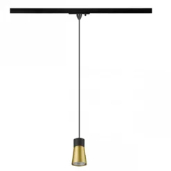 SLV 1008259 PURI 2.0 Cone 1-Phasen Pendelleuchte GU10 max. 6W schwarz-gold