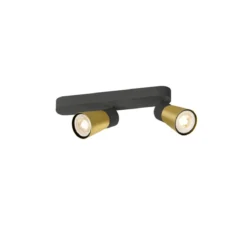 SLV 1008313 PURI 2.0 Cone Wand- und Deckenleuchte 2-flammig schwarz gold GU10