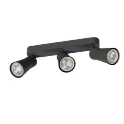 SLV 1008324 PURI 2.0 Cone Wand- und Deckenleuchte long 3-flammig schwarz GU10