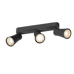 SLV 1008324 PURI 2.0 Cone Wand- und Deckenleuchte long 3-flammig schwarz GU10