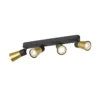 SLV 1008349 PURI 2.0 Cone Wand- und Deckenleuchte long 4-flammig schwarz gold GU10