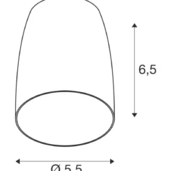 SLV 1008223 PURI 2.0 Dome Leuchtenschirm 6.5cm weiß