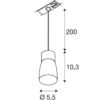 SLV 1008262 PURI 2.0 Dome 1-Phasen Pendelleuchte GU10 max. 6W schwarz