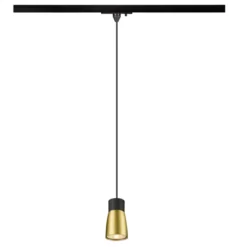 SLV 1008263 PURI 2.0 Dome 1-Phasen Pendelleuchte GU10 max. 6W schwarz gold