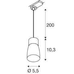SLV 1008283 PURI 2.0 Dome 3-Phasen Pendelleuchte GU10 max. 6W weiß