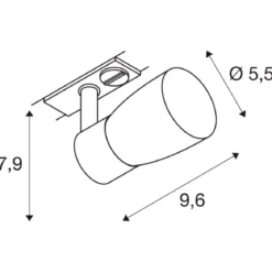 SLV 1008250 PURI 2.0 Dome 1-Phasen Spot GU10 max. 6W schwarz