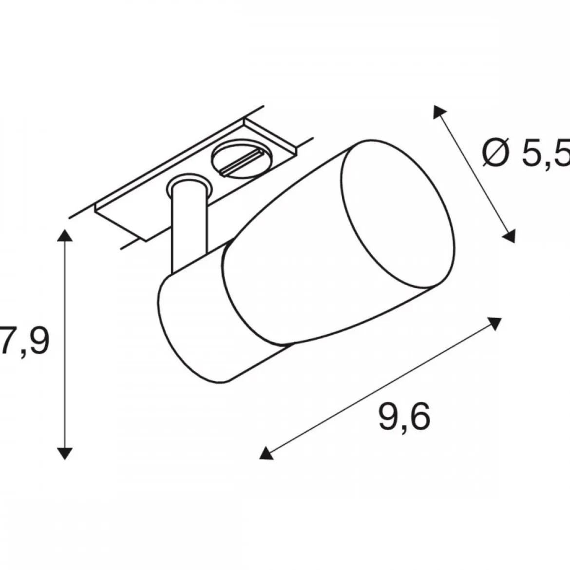 SLV 1008252 PURI 2.0 Dome 1-Phasen Spot GU10 max. 6W weiß