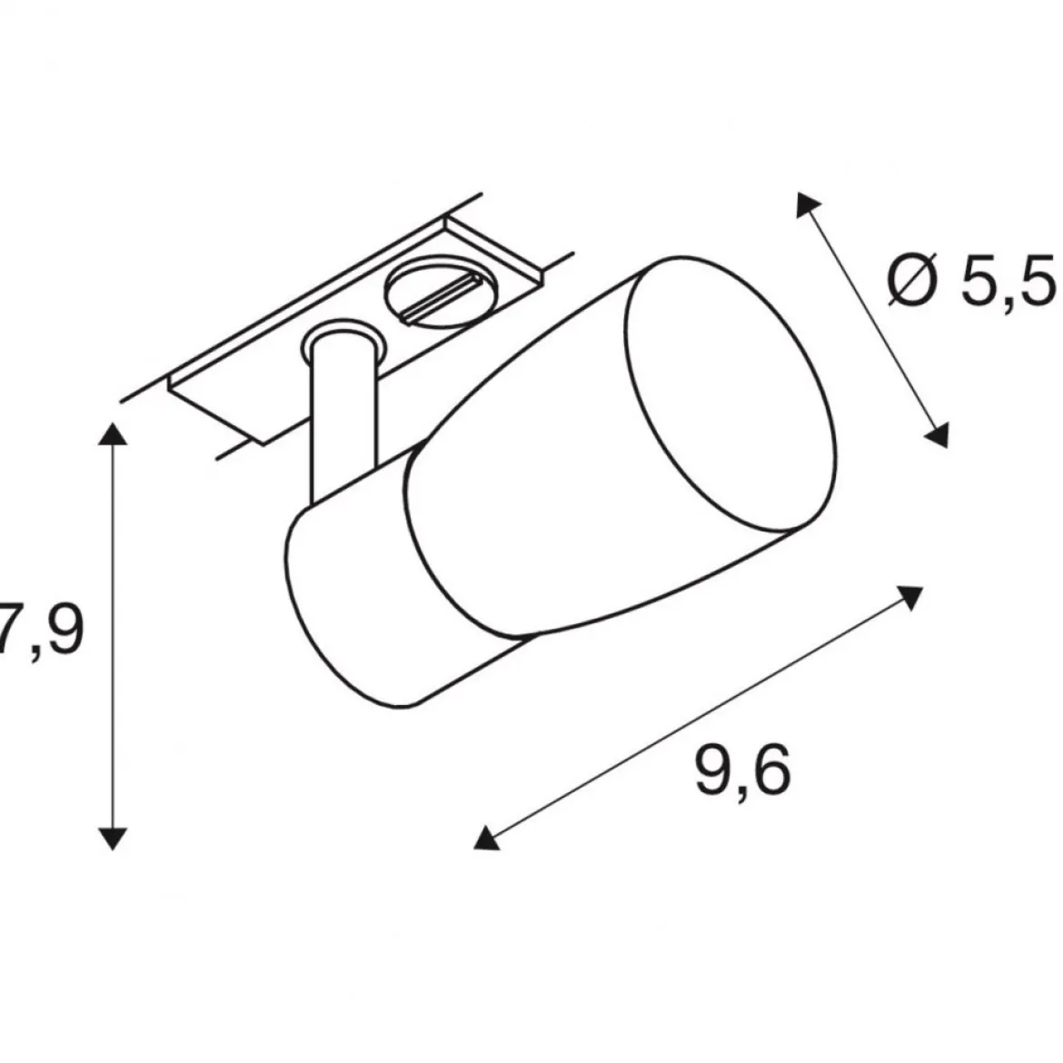SLV 1008253 PURI 2.0 Dome 1-Phasen Spot GU10 max. 6W grau