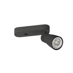 SLV 1008304 PURI 2.0 Dome Wand- und Deckenleuchte Schalter schwarz GU10