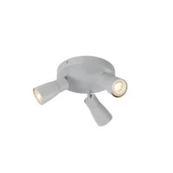 SLV 1008343 PURI 2.0 Dome Wand- und Deckenleuchte rund 3-flammig grau GU10