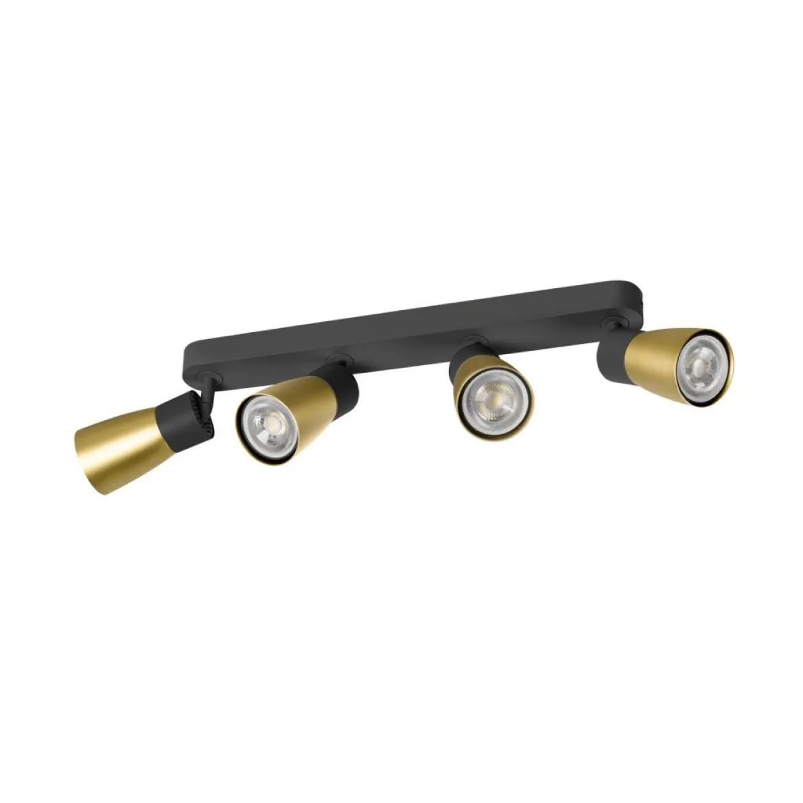 SLV 1008353 PURI 2.0 Dome Wand- und Deckenleuchte long 4-flammig schwarz gold GU10