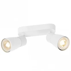 SLV 1008371 PURI 2.0 Dome Wand- und Deckenleuchte long 2-flammig weiß GU10