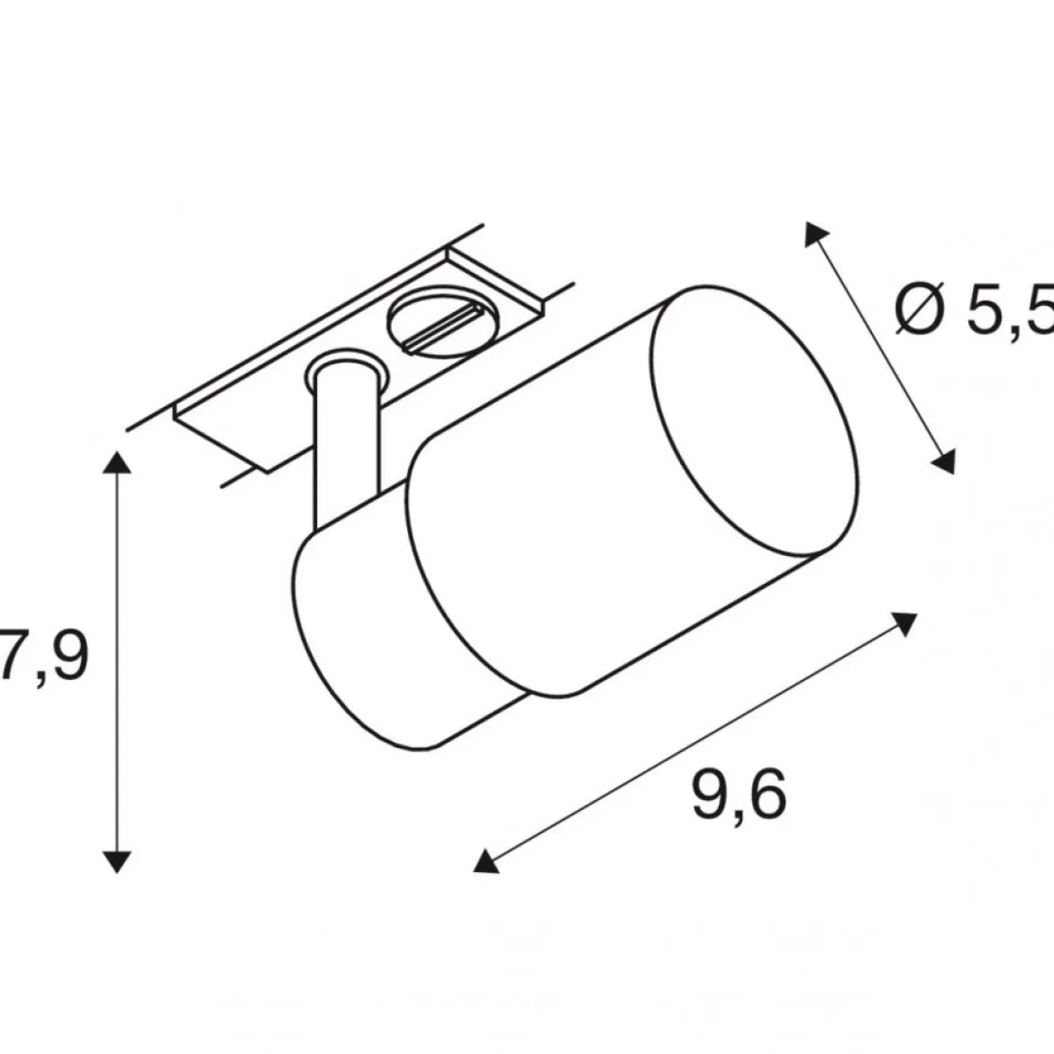 SLV 1008244 PURI 2.0 Tube 1-Phasen Spot GU10 max. 6W weiß