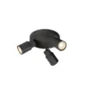 SLV 1008332 PURI 2.0 Tube Wand- und Deckenleuchte rund 3-flammig schwarz GU10