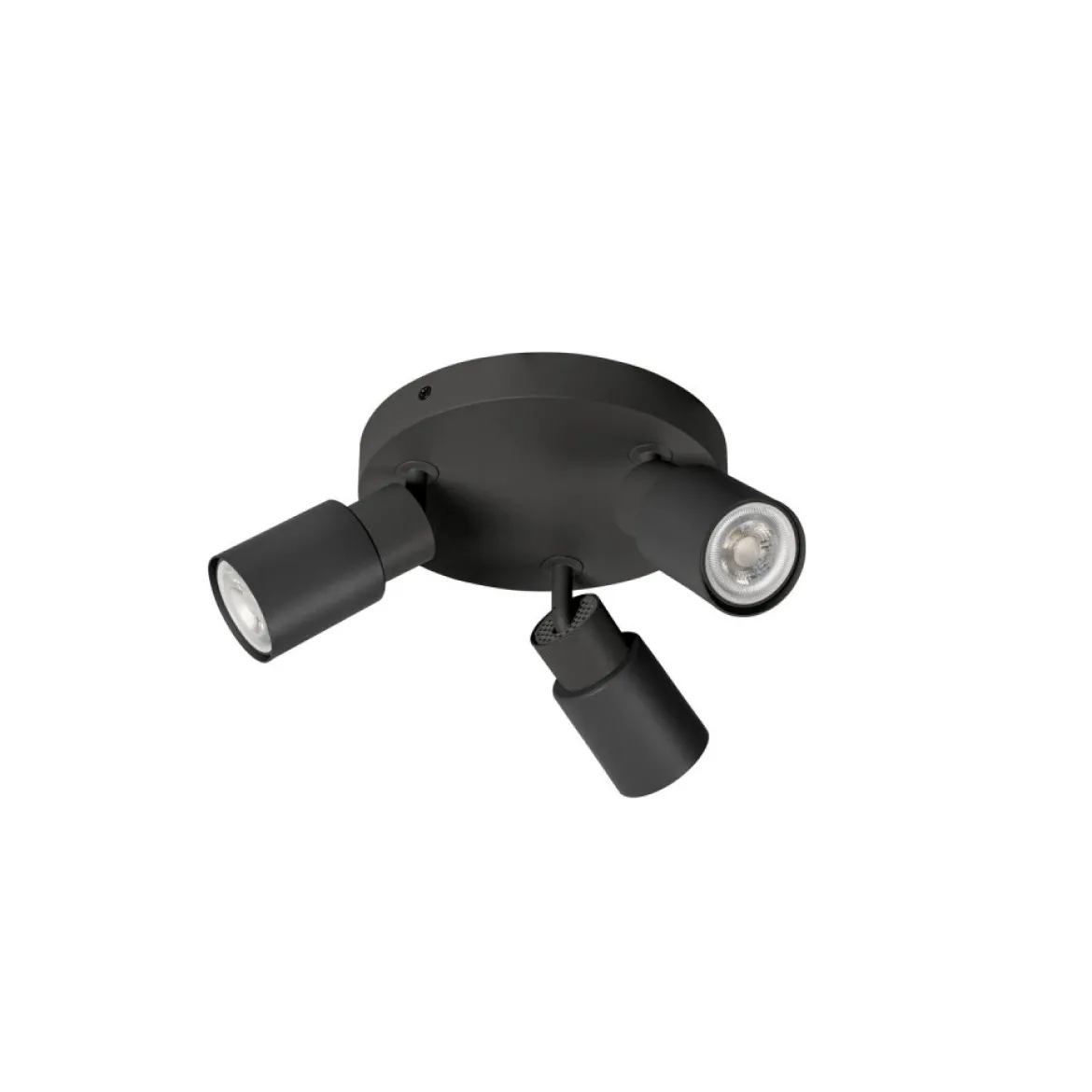 SLV 1008332 PURI 2.0 Tube Wand- und Deckenleuchte rund 3-flammig schwarz GU10
