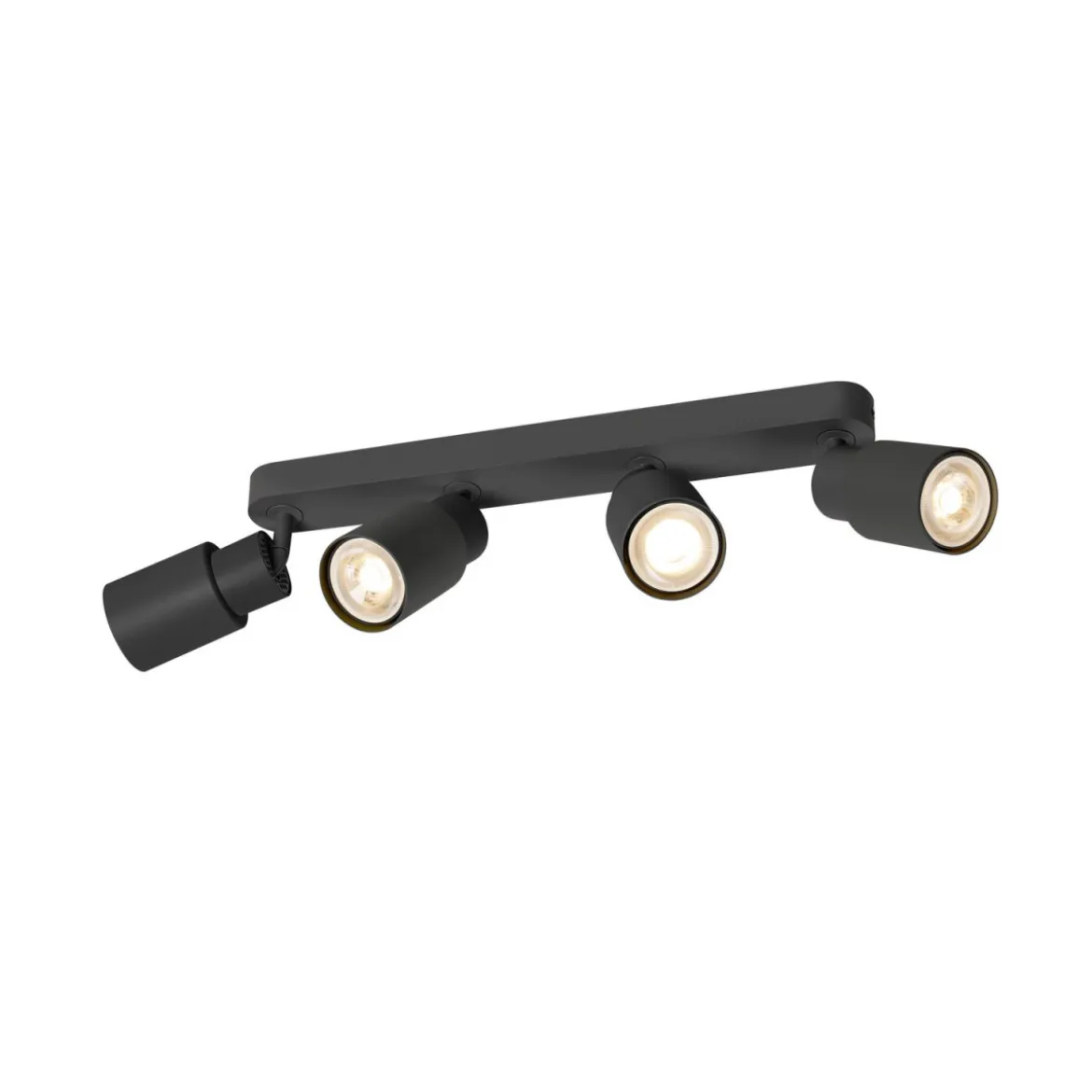SLV 1008344 PURI 2.0 Tube Wand- und Deckenleuchte long 4-flammig schwarz GU10