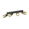 SLV 1008345 PURI 2.0 Tube Wand- und Deckenleuchte long 4-flammig schwarz gold GU10