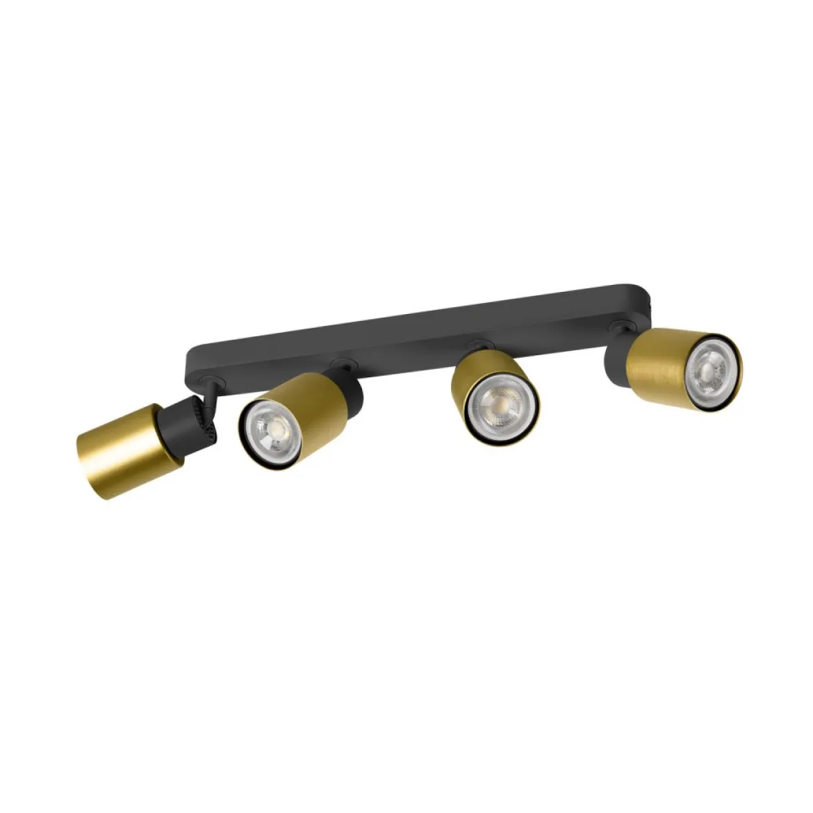 SLV 1008345 PURI 2.0 Tube Wand- und Deckenleuchte long 4-flammig schwarz gold GU10
