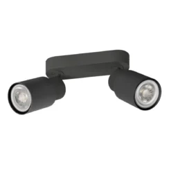 SLV 1008361 PURI 2.0 Tube Wand- und Deckenleuchte long 2-flammig schwarz GU10