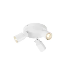 SLV 1008334 PURI 2.0 Tube Wand- und Deckenleuchte rund 3-flammig weiß GU10
