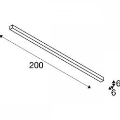 SLV 1000692 Q-LINE® LED Indoor Deckenaufbauleuchte 2m BAP schwarz 3000K