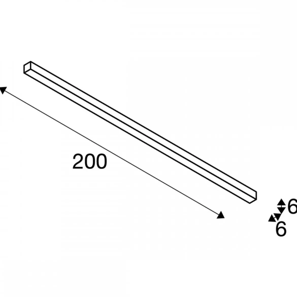 SLV 1000692 Q-LINE® LED Indoor Deckenaufbauleuchte 2m BAP schwarz 3000K