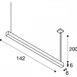 SLV 1001310 Q-LINE® Pendelleuchte dimmbar 1500mm weiss