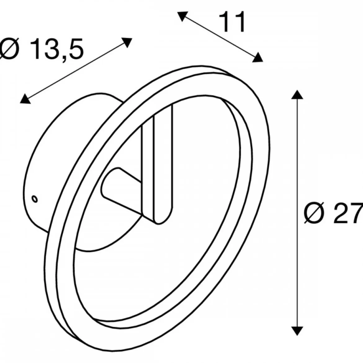 SLV 1007919 Q-RING Wandleuchte 3000K Phase weiß IP65