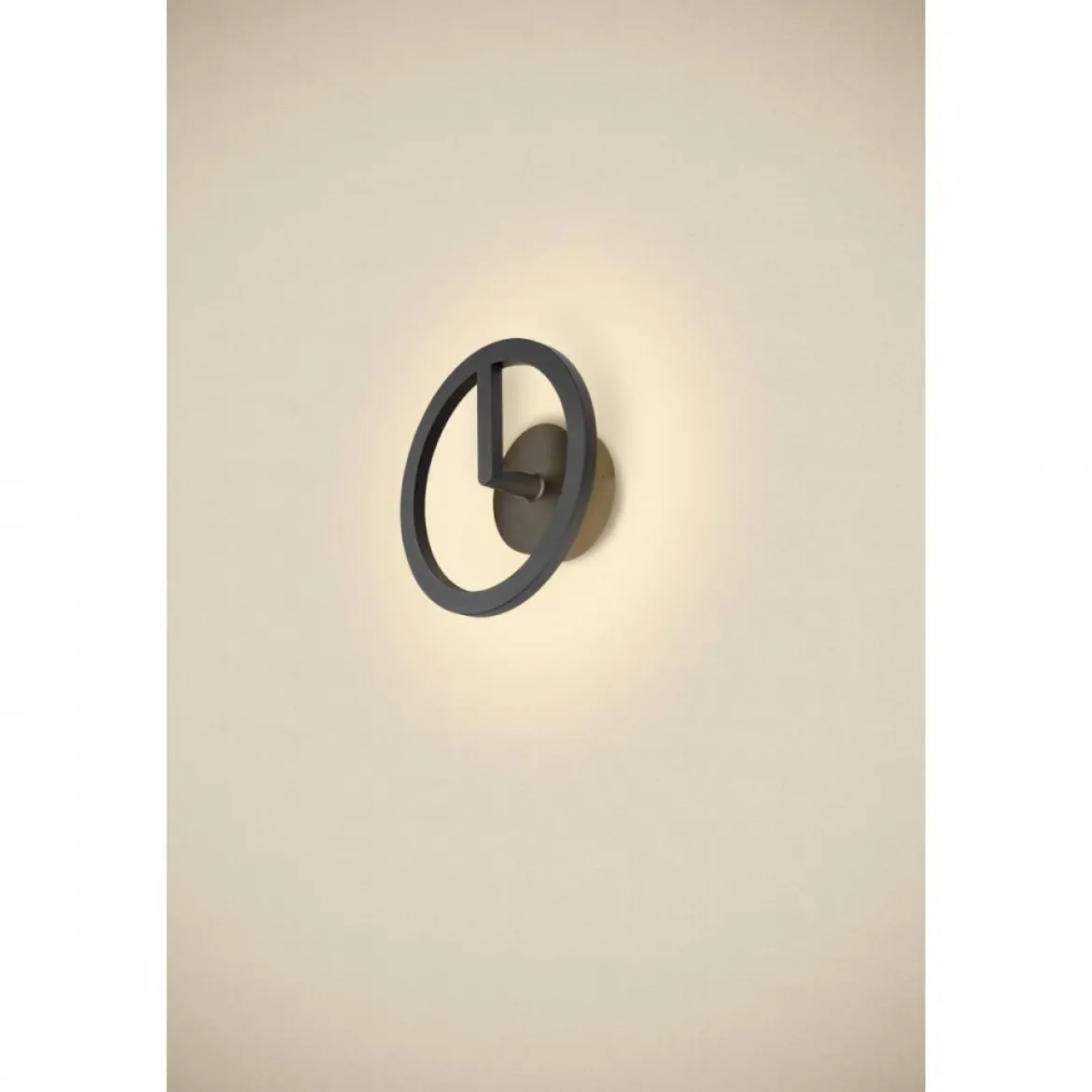 SLV 1007918 Q-RING Wandleuchte 3000K Phase schwarz IP65