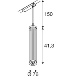 SLV 1008042 QUIMERA 1-Phasen Pendelleuchte 2700K Phase messing gebürstet