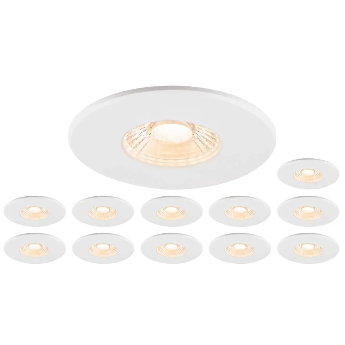 SLV 1007272 Set bestehend aus 12 x 1007272 Universal Downlight Phase IP65 38° Cover weiß