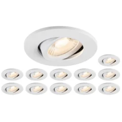 SLV 1007274 Set bestehend aus 12x 1007274 Universal Downlight Move Phase IP20 38° weiß