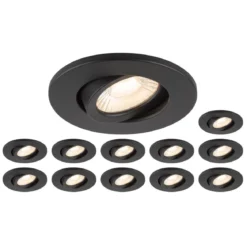 SLV 1007273 Set bestehend aus 12x 1007273 Universal Downlight Move Phase IP20 38° schwarz