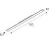 SLV 1008728 SIGHT EASY 3-Phasen Spot rechteckig 3000K 41W DALI 25° schwarz
