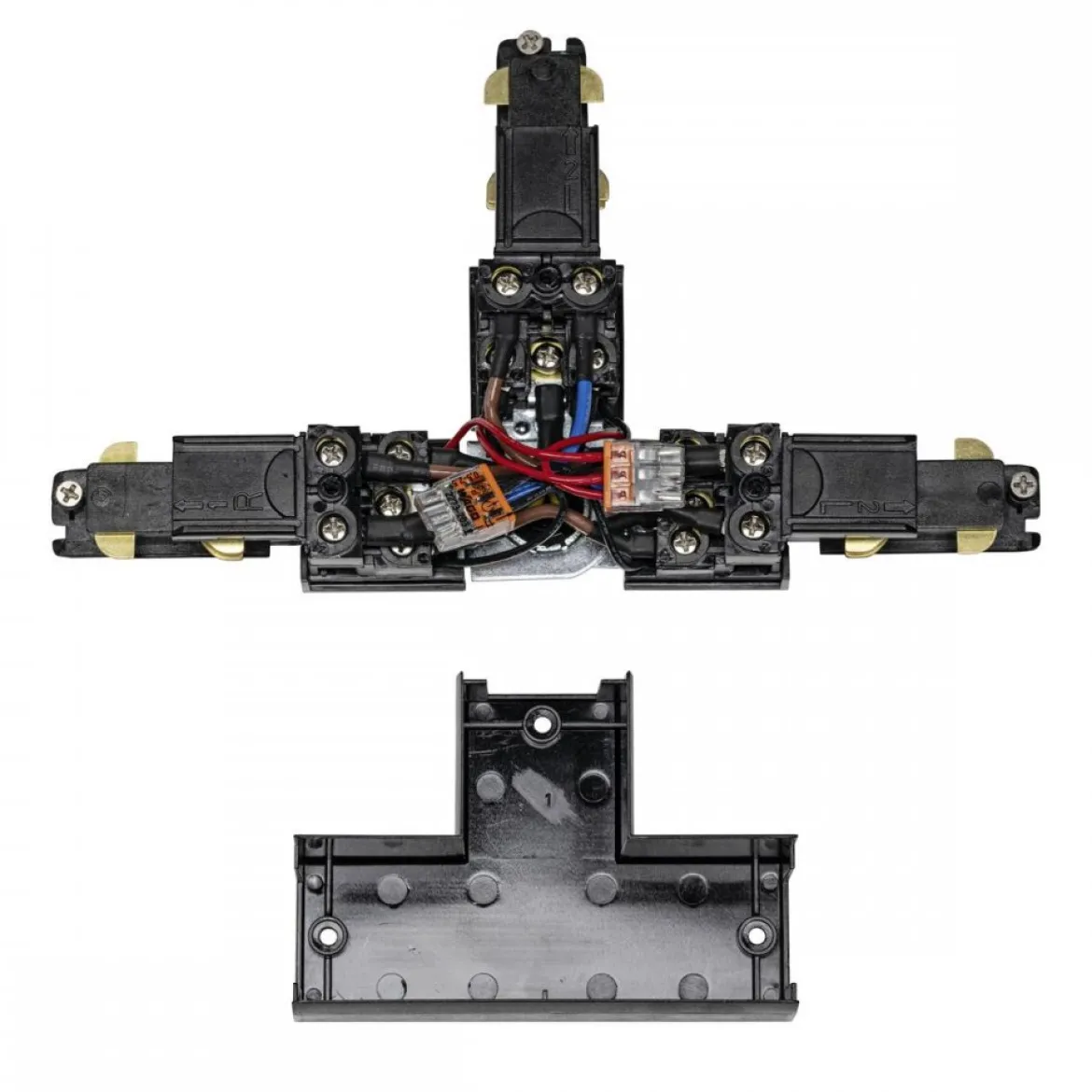 SLV 1007818 S-TRACK DALI T-Verbinder verstellbar links mit Einspeisemöglichkeit schwarz