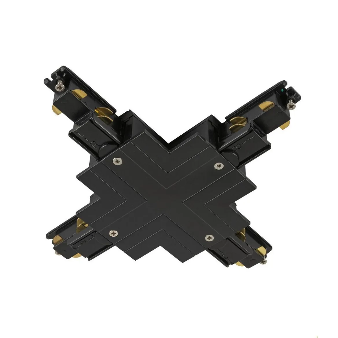 SLV 1006535 S-Track 3-Phasen Einbauschiene X-Verbinder schwarz DALI