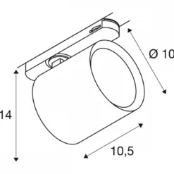 SLV 1008861 TRACKSPOT C 3 PH. 17W 930 36° schwarz