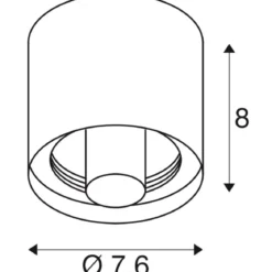 SLV 1008103 VARYT Deckenaufbauleuchte max. 6W E14 IP44 kupfer ohne Glas