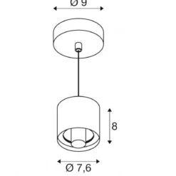 SLV 1008117 VARYT Pendelleuchte messing ohne Glas E14