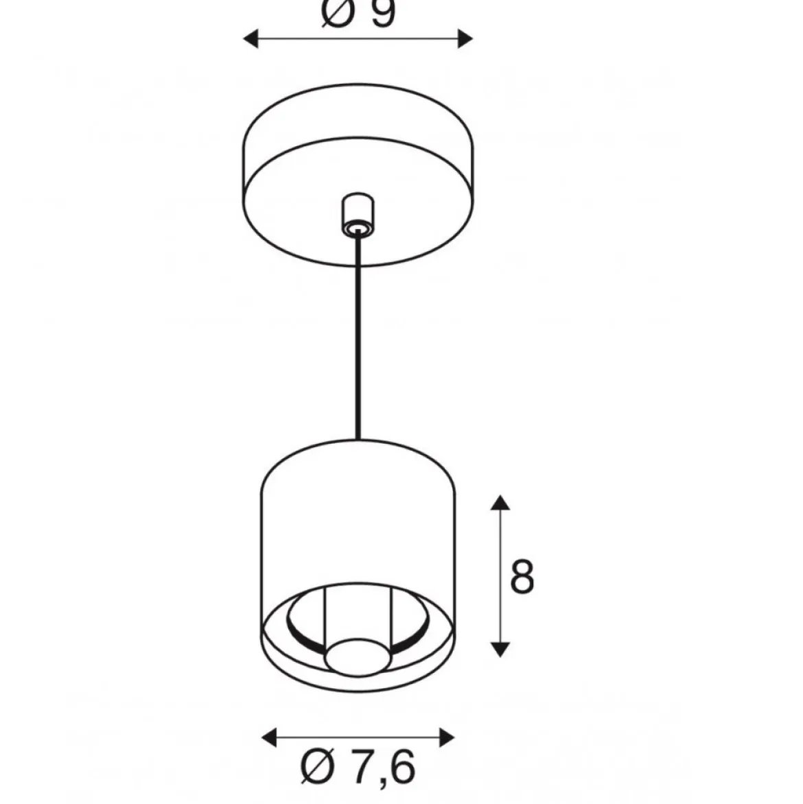 SLV 1008117 VARYT Pendelleuchte messing ohne Glas E14